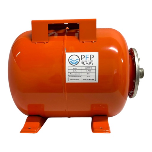 [CLPFP19] Tanque Hidroneumático Metálico Horizontal PFP 19 L