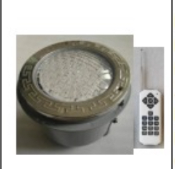 [SL-SPN56XWX-D] Foco p/Piscina RGB SevenLifes 36W 12V Plato Acero 20 FT cable Con control de Mano incluido